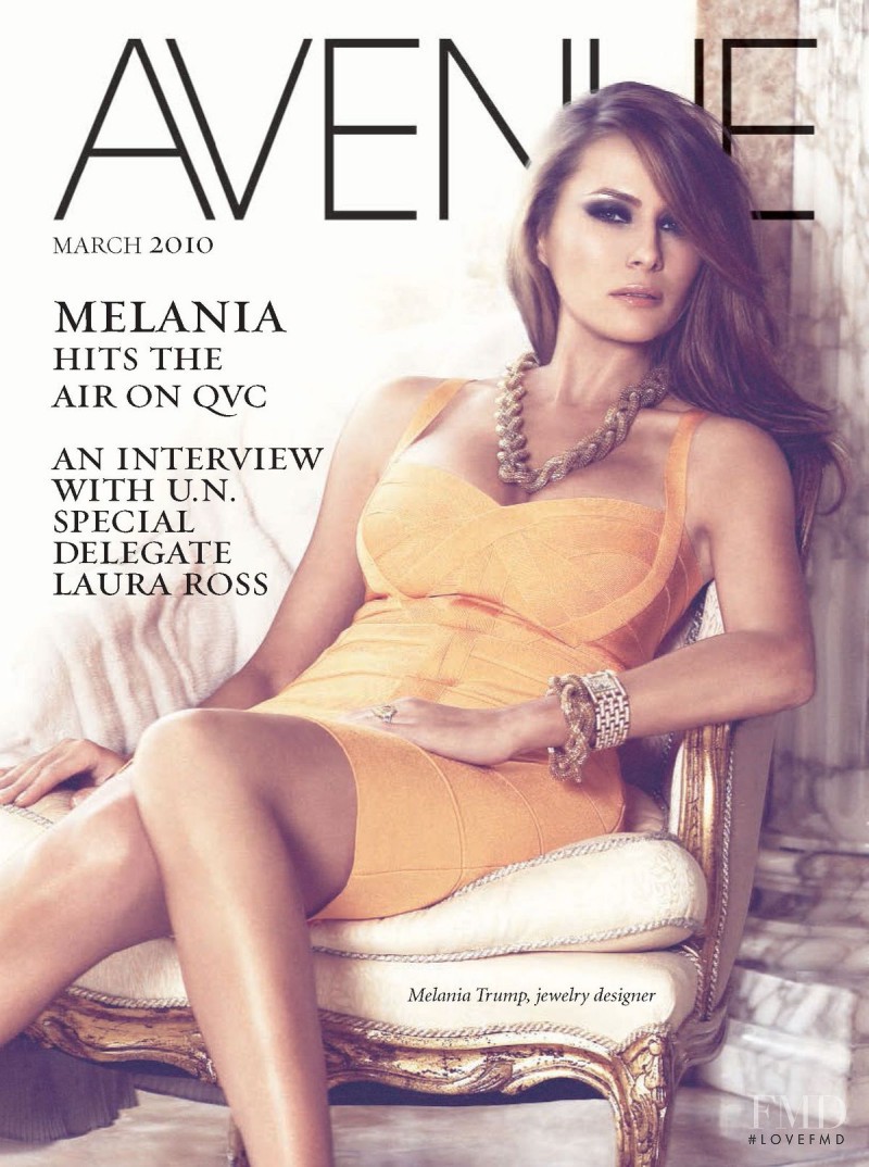 Melania Trump featured on the Avenue cover from March 2010