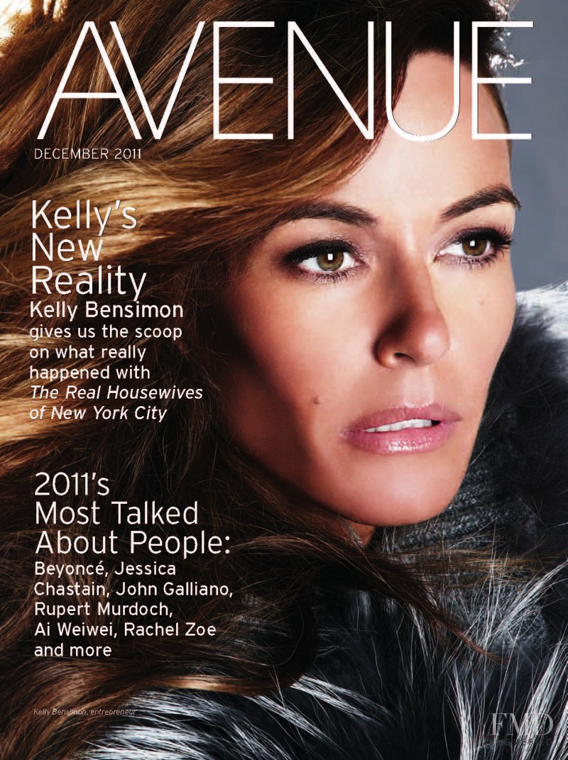 Kelly Bensimon featured on the Avenue cover from December 2011