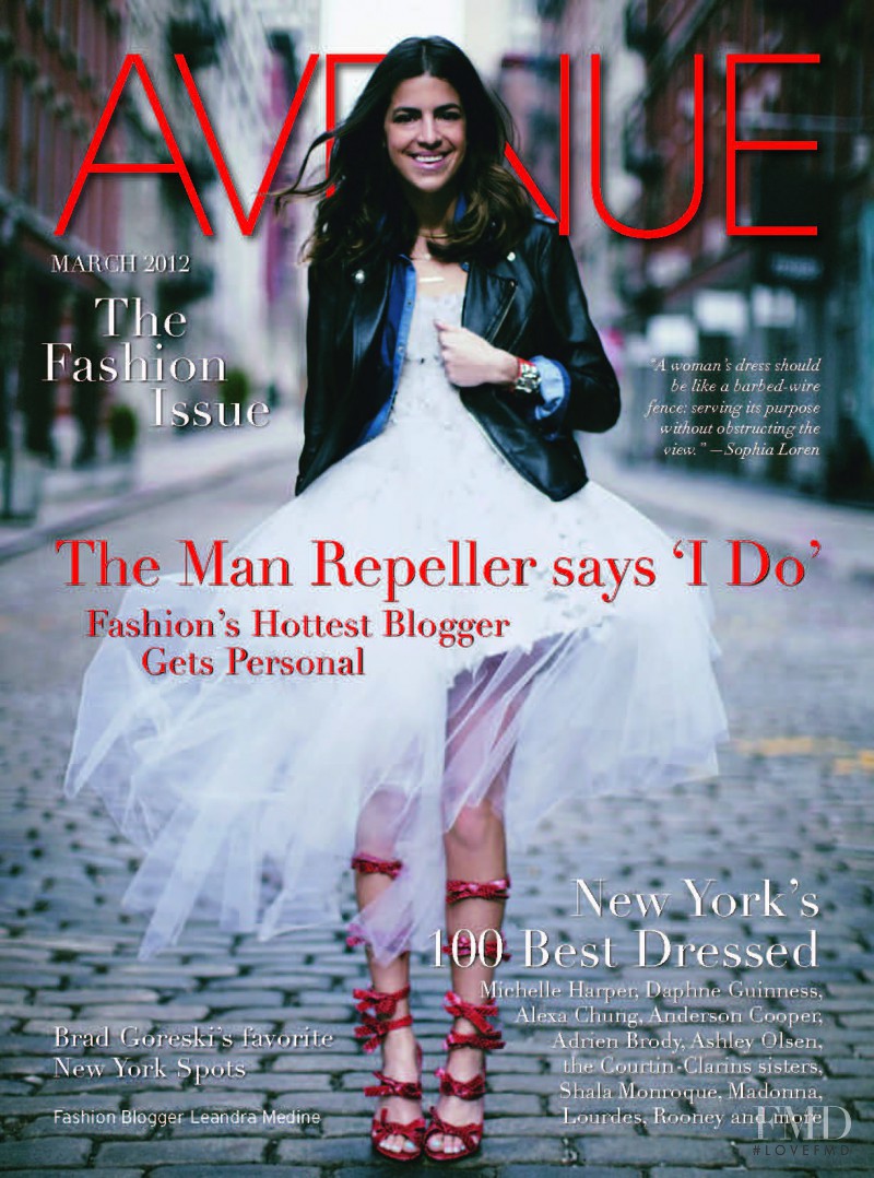 Leandra Medine featured on the Avenue cover from March 2012