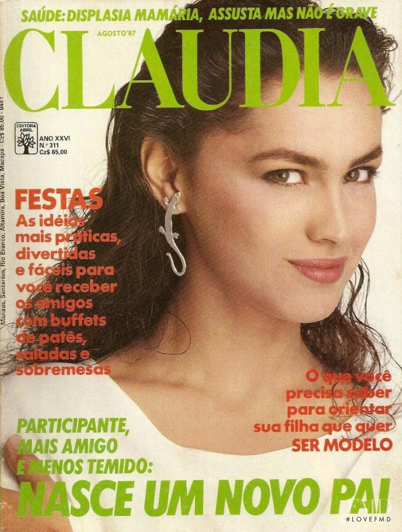 Cristina Cascardo featured on the Claudia cover from August 1987