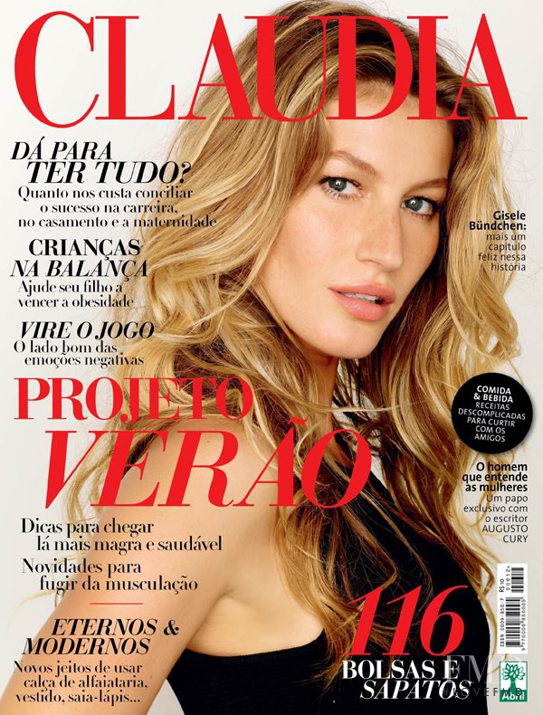 Gisele Bundchen featured on the Claudia cover from September 2012