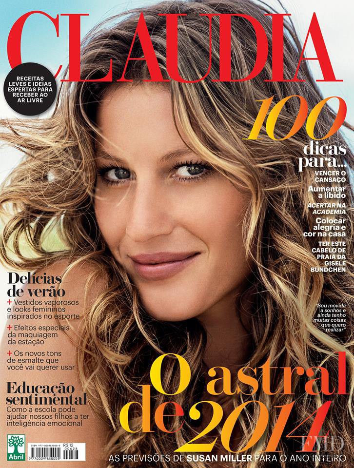 Gisele Bundchen featured on the Claudia cover from January 2014