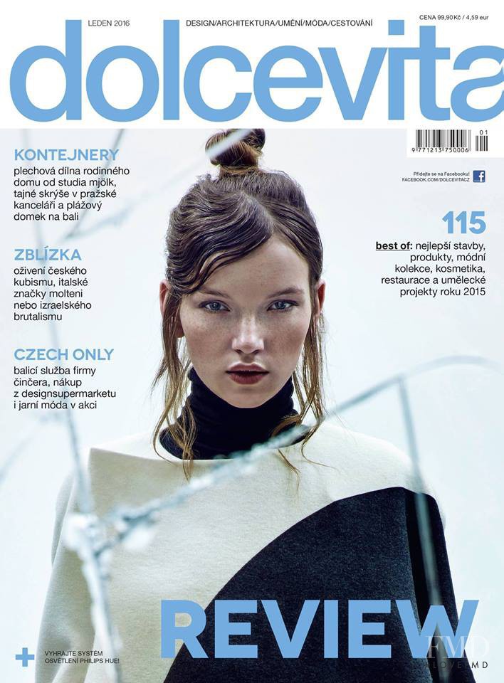Eva Klimkova featured on the dolcevita* cover from January 2016