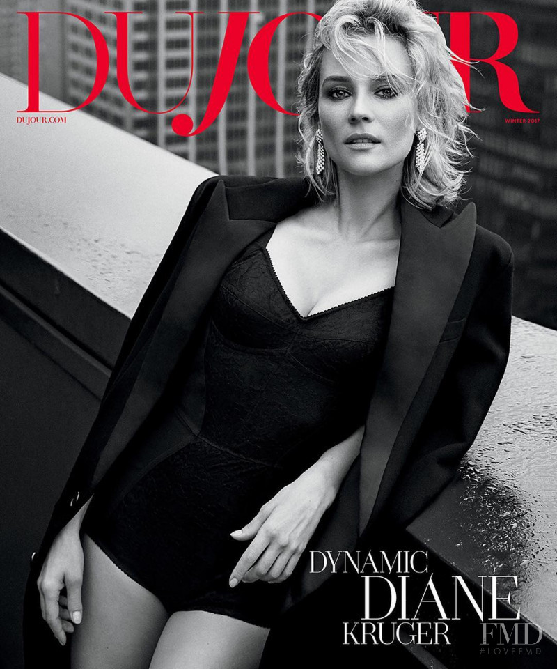 Diane Heidkruger featured on the DuJour cover from December 2017