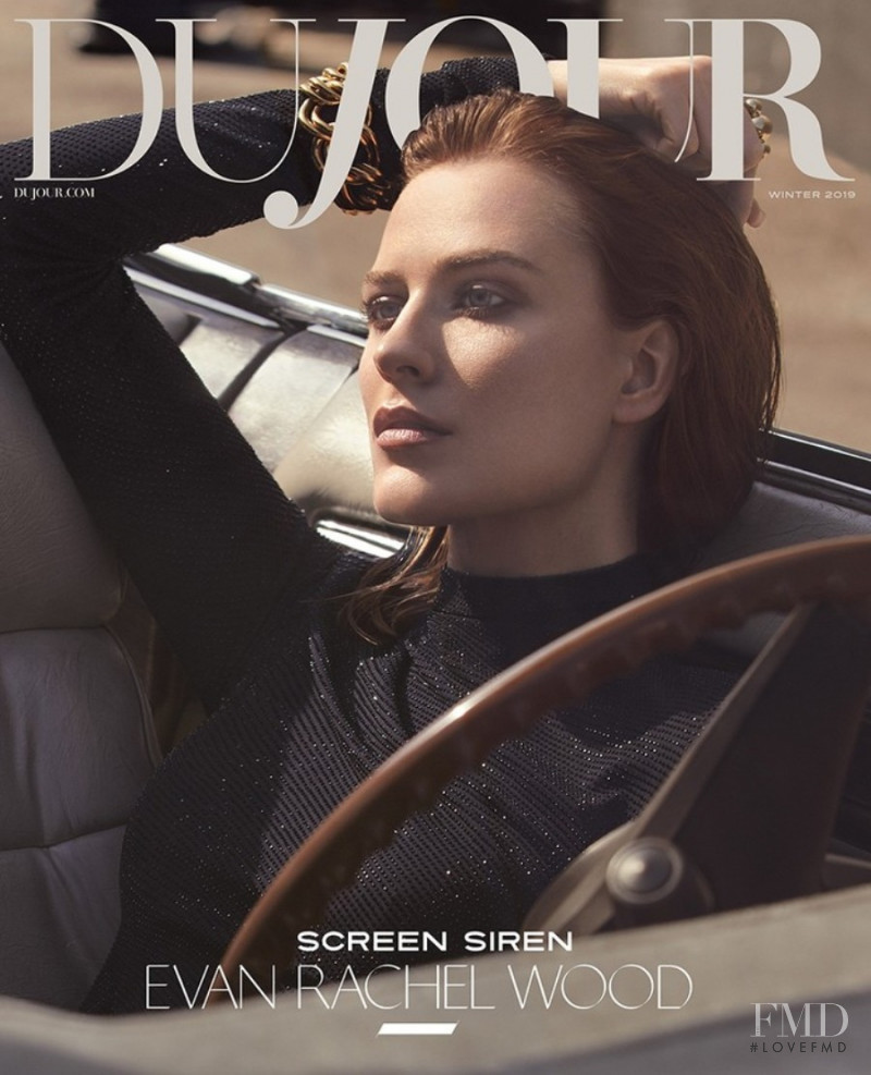 Evan Rachel Wood featured on the DuJour cover from December 2019