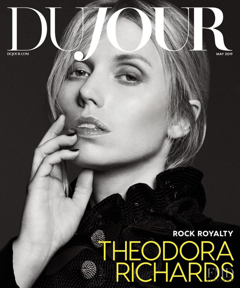 Theodora Richards featured on the DuJour cover from May 2019