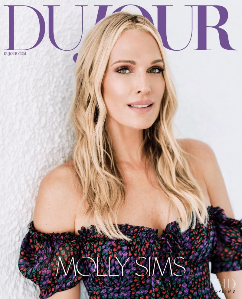 Molly Sims featured on the DuJour cover from April 2020