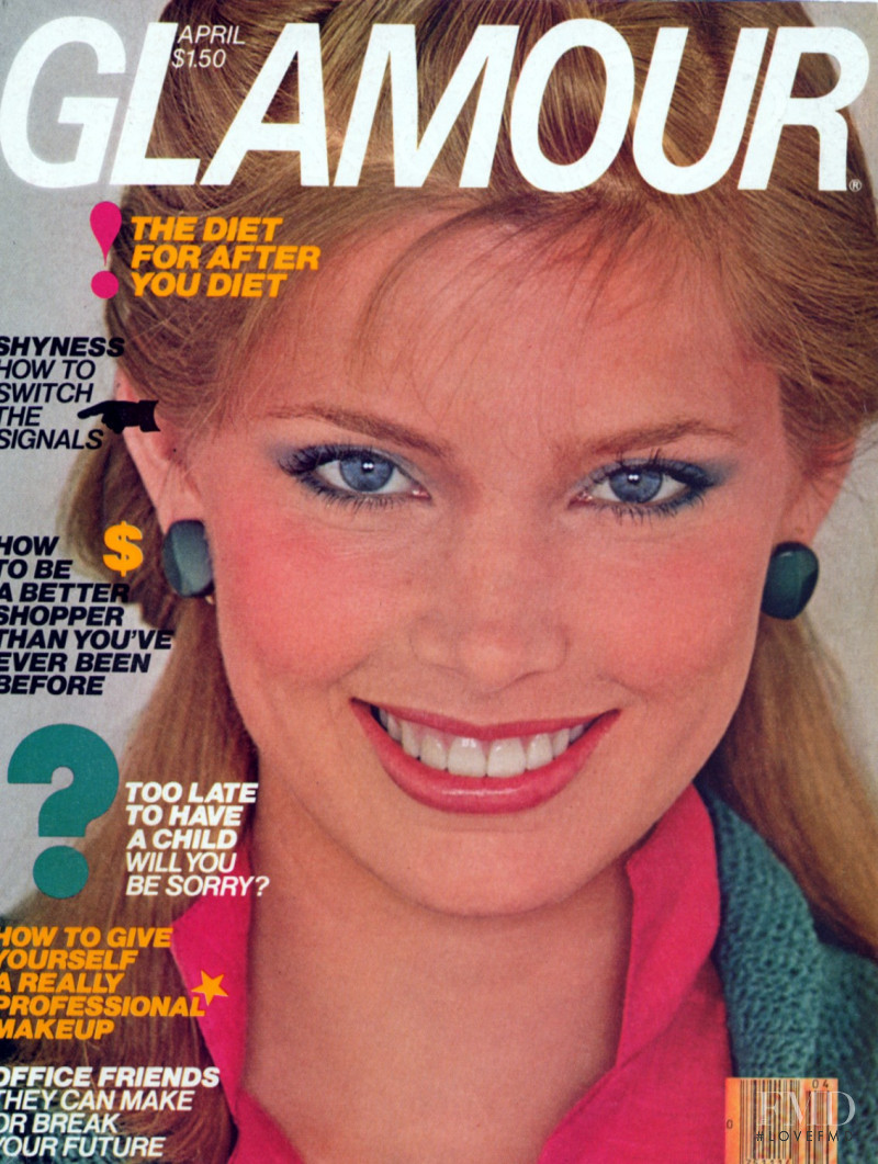 Kelly Emberg featured on the Glamour USA cover from April 1979
