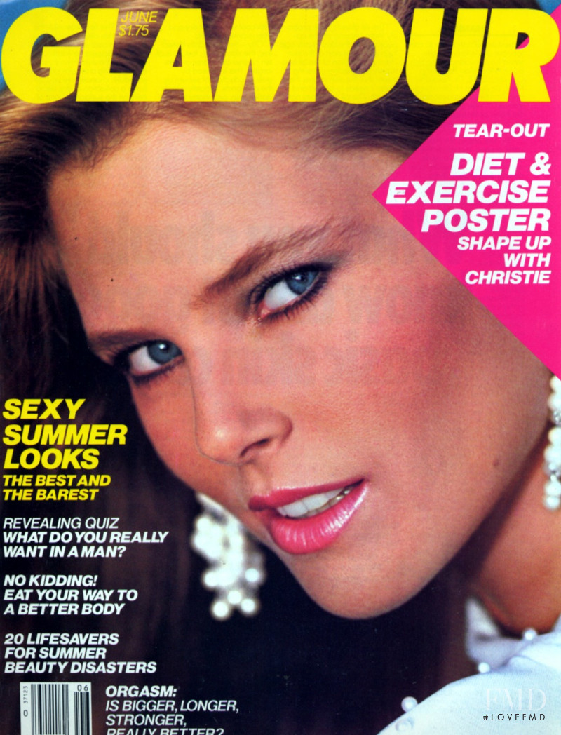 Kelly Emberg featured on the Glamour USA cover from June 1983