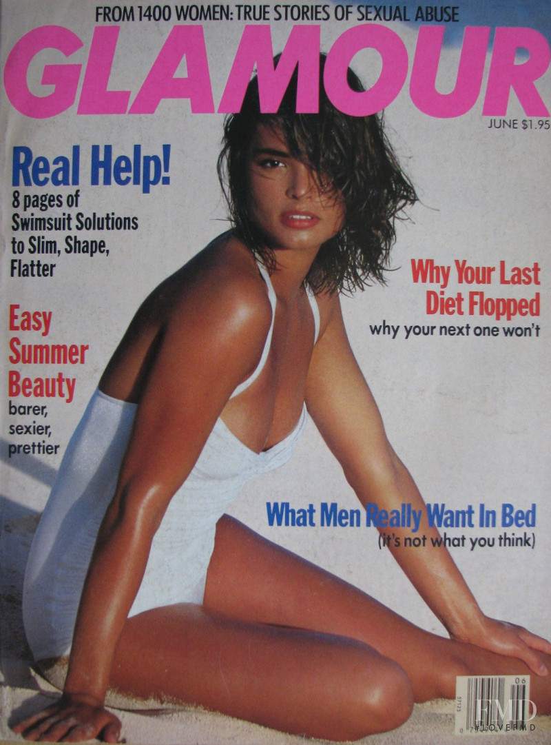 Talisa Soto featured on the Glamour USA cover from June 1989