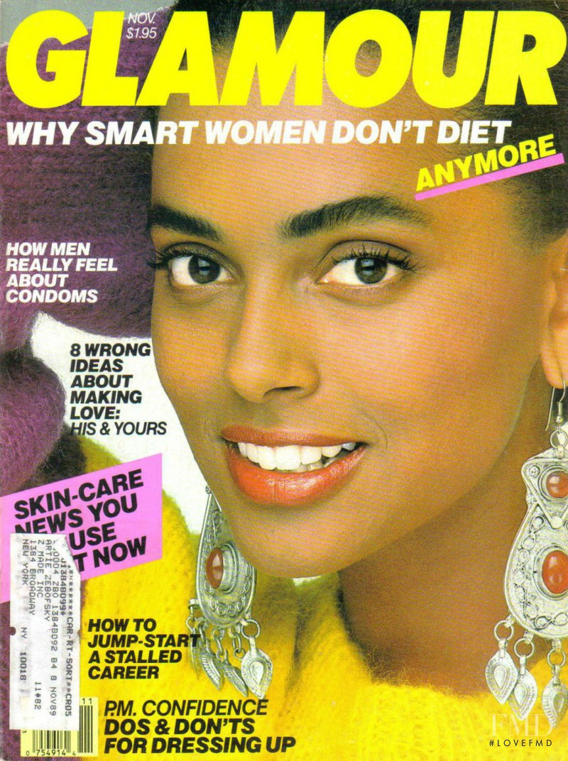 Louise Vyent featured on the Glamour USA cover from November 1989
