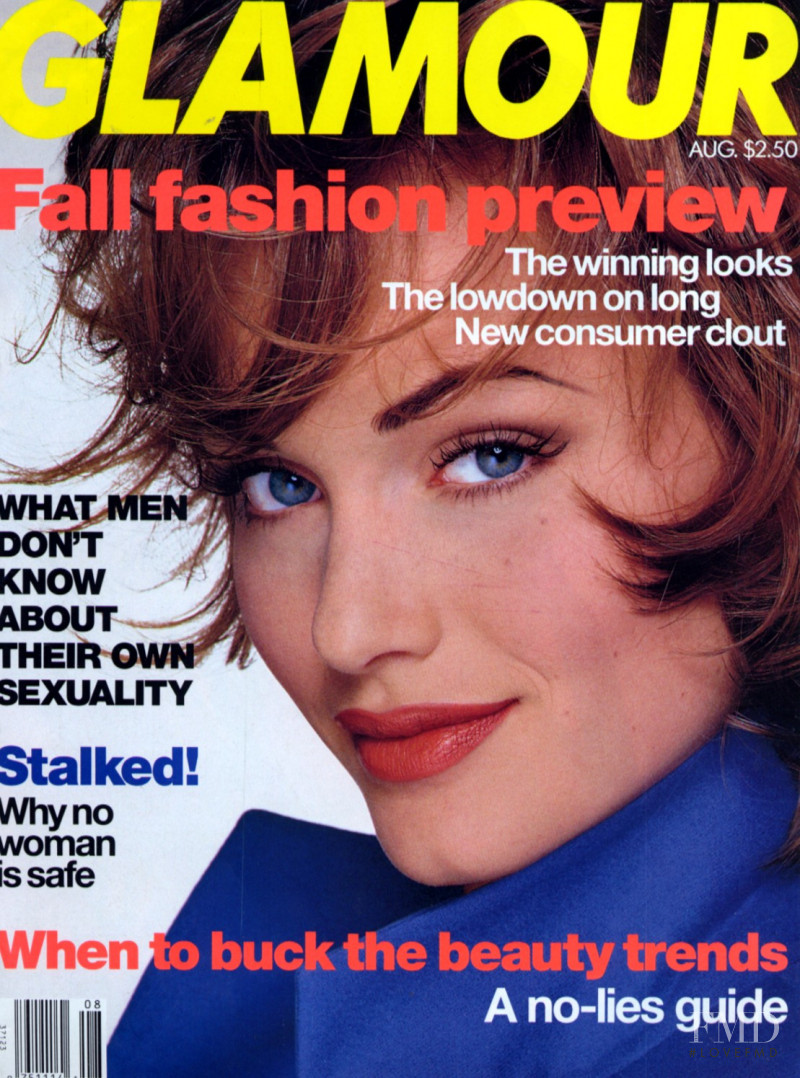 Amber Valletta featured on the Glamour USA cover from August 1992
