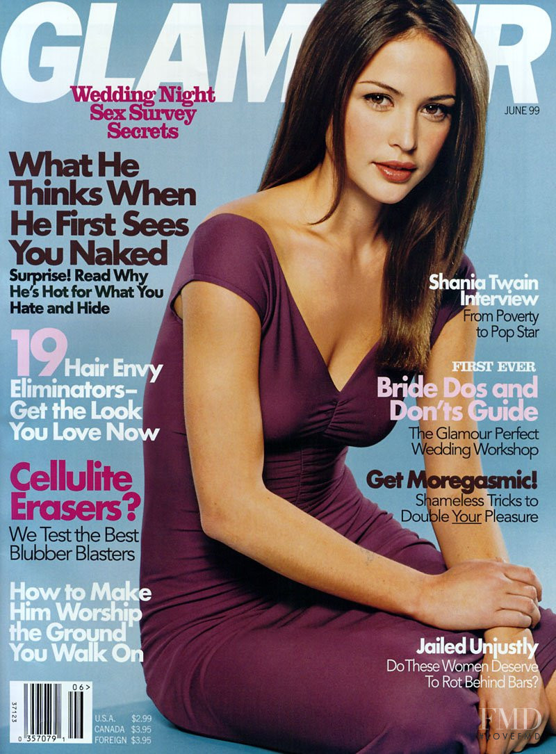 Josie Maran featured on the Glamour USA cover from June 1999