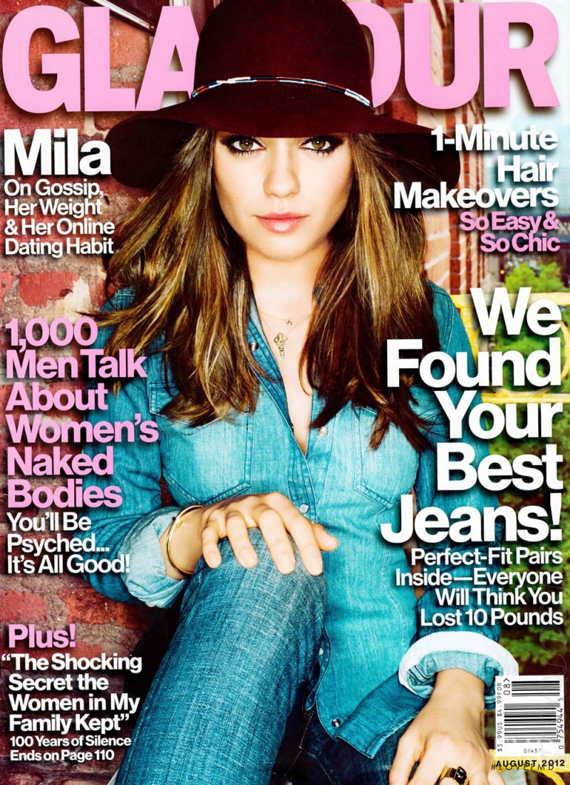 Mila Kunis featured on the Glamour USA cover from August 2012