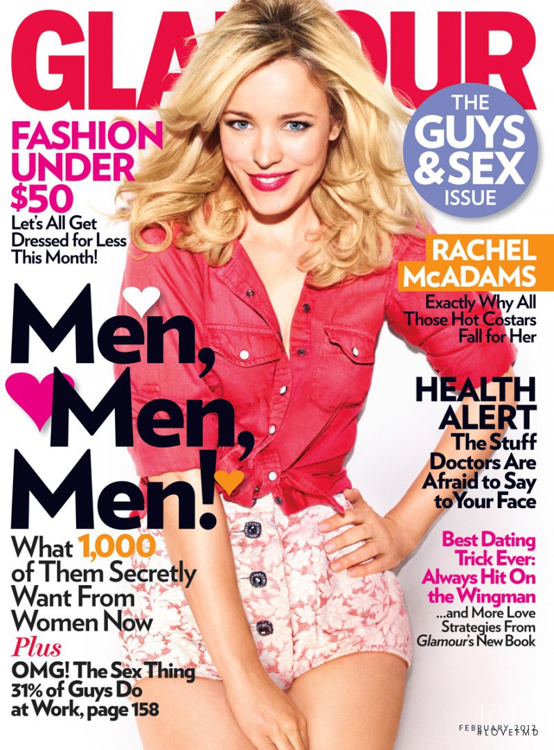 Rachel McAdams featured on the Glamour USA cover from February 2012