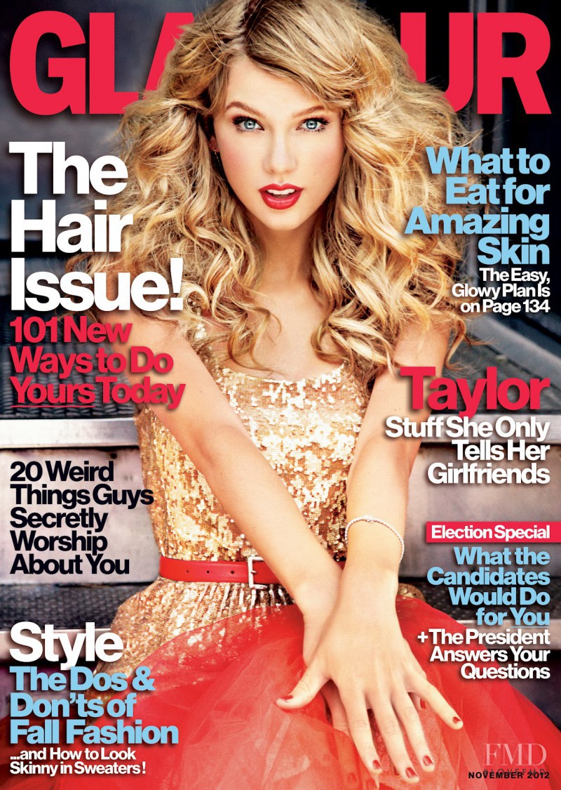Taylor Swift featured on the Glamour USA cover from November 2012