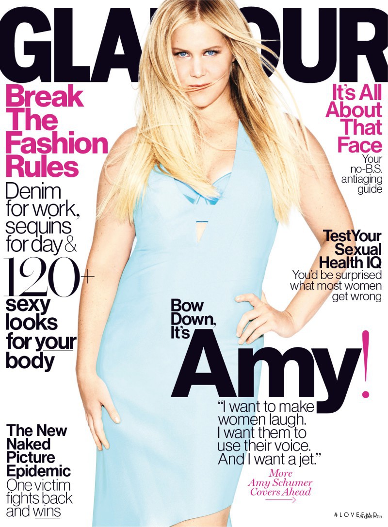 Amy Schumer featured on the Glamour USA cover from August 2015