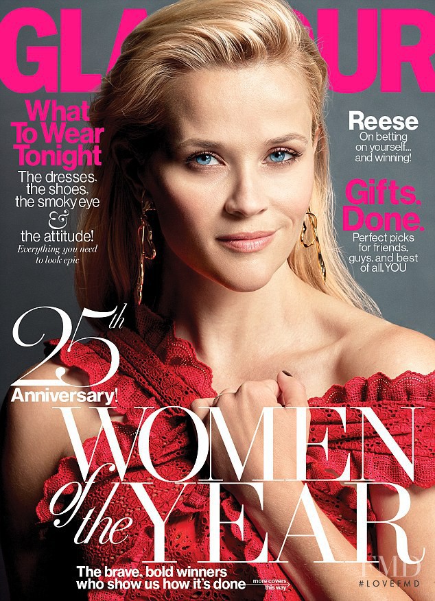 Reese Witherspoon featured on the Glamour USA cover from December 2015