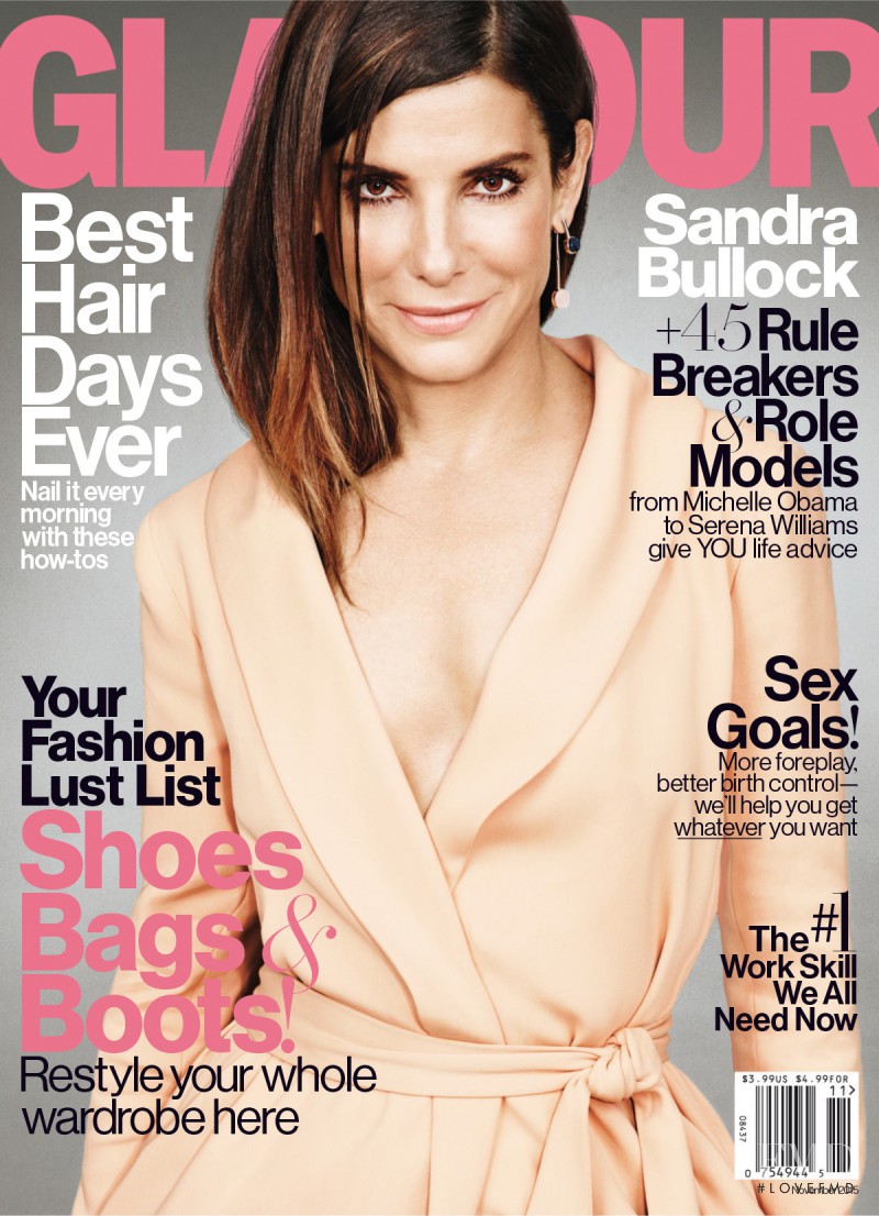 Sandra Bullock featured on the Glamour USA cover from November 2015