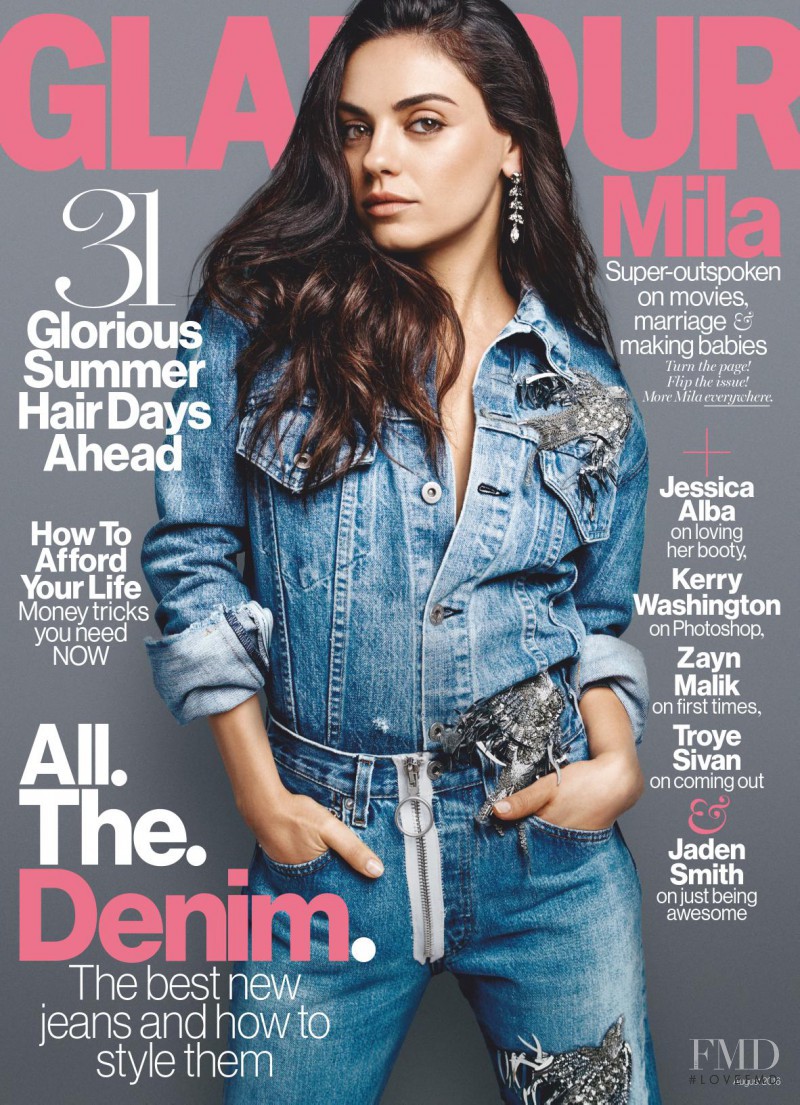 Mila Kunis featured on the Glamour USA cover from August 2016