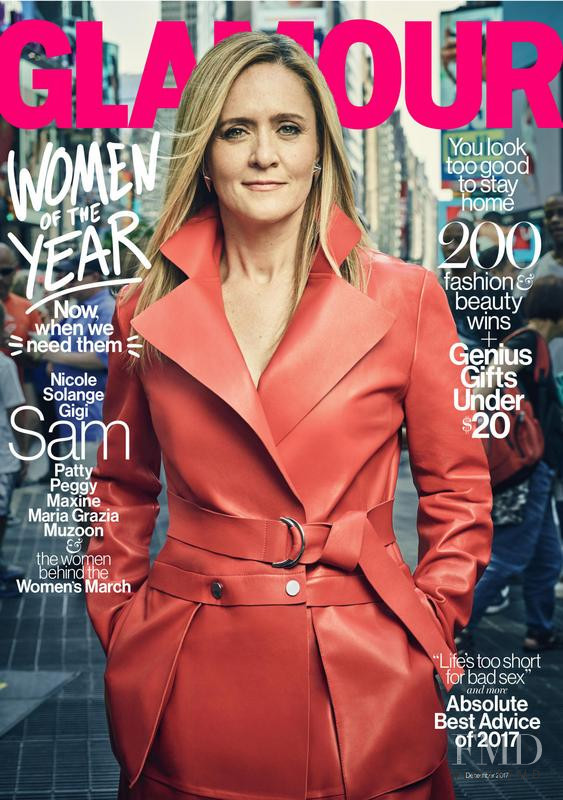 Samantha Bee featured on the Glamour USA cover from December 2017