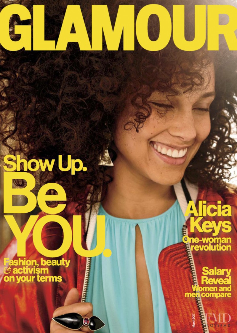 Alicia Keys featured on the Glamour USA cover from March 2017
