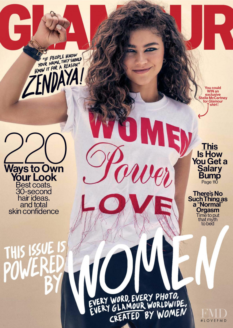 Zendaya featured on the Glamour USA cover from November 2017