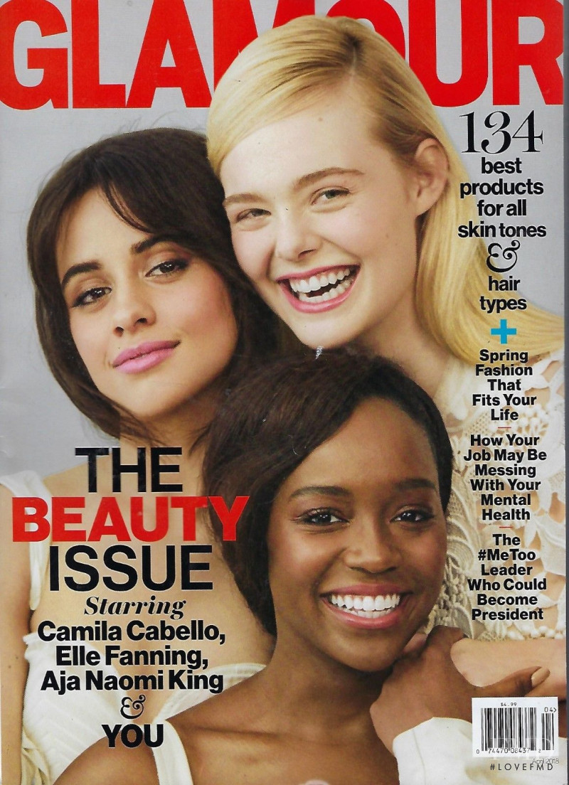 Camila Cabello, Elle Fanning, Aja Naomi King featured on the Glamour USA cover from April 2018