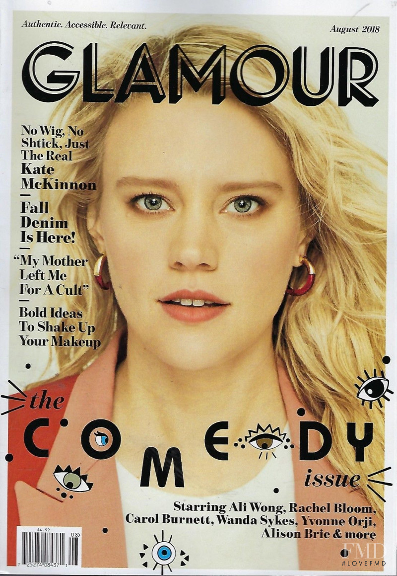 Kate McKinnon featured on the Glamour USA cover from August 2018