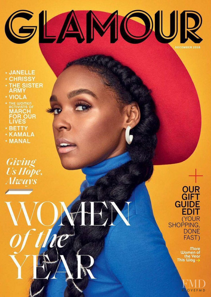 Janelle Monae featured on the Glamour USA cover from December 2018