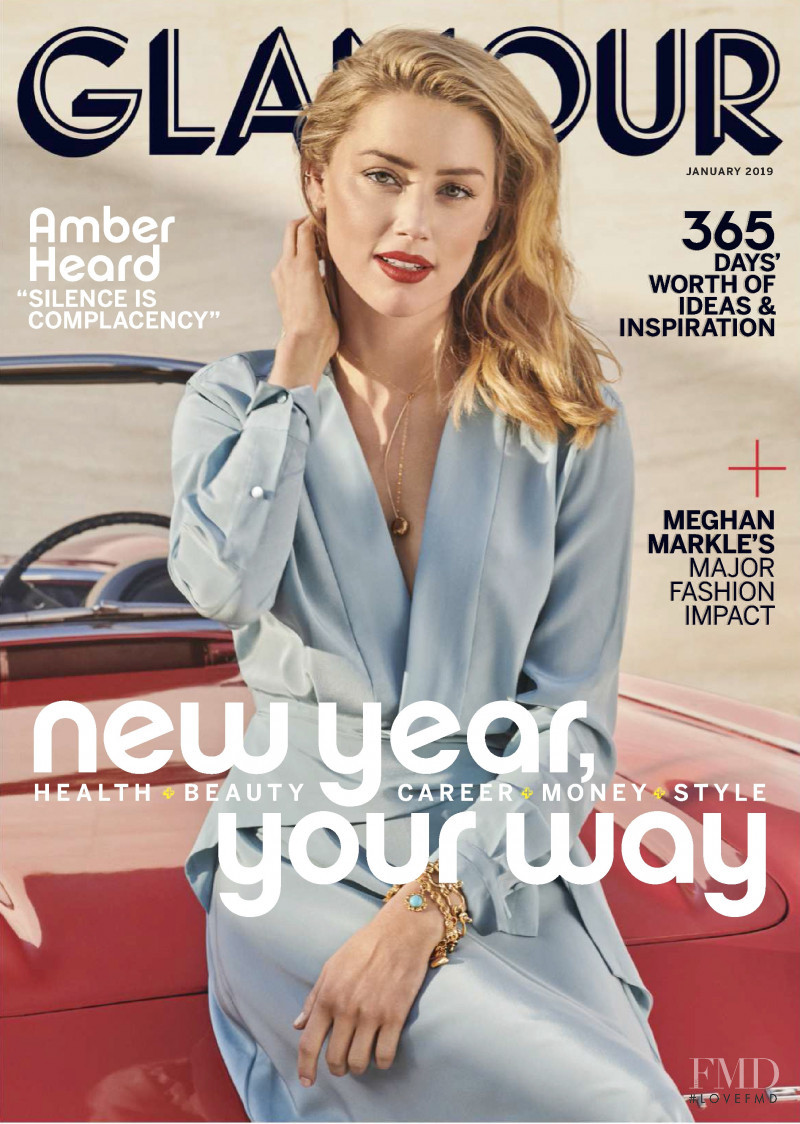 Amber Heard featured on the Glamour USA cover from January 2019