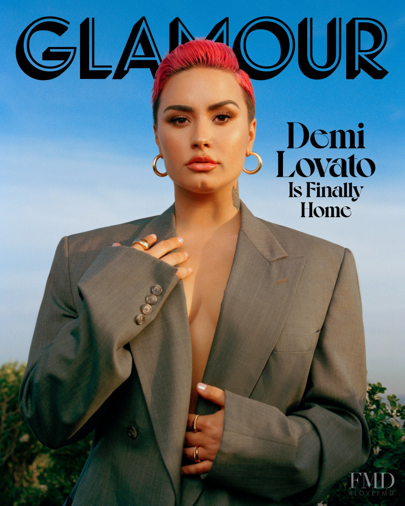 Demi Lovato featured on the Glamour USA cover from March 2021