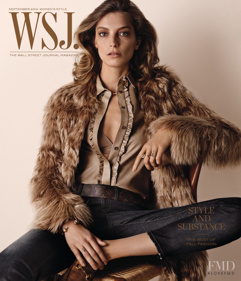 Daria Werbowy featured on the WSJ cover from September 2014