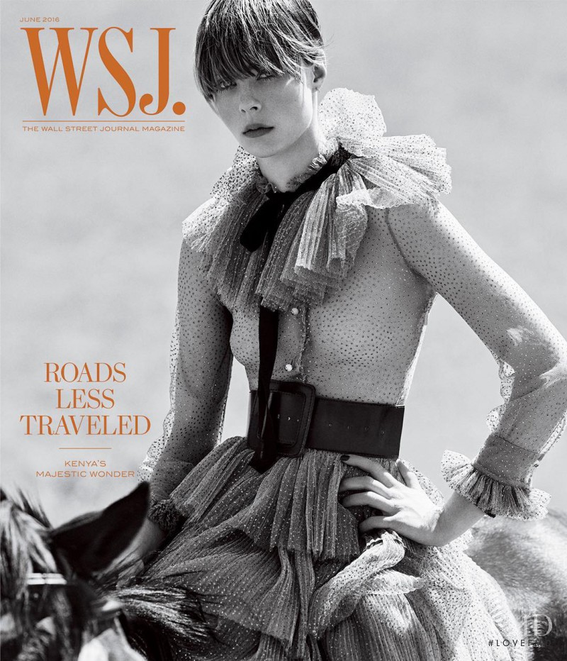 Edie Campbell featured on the WSJ cover from June 2016