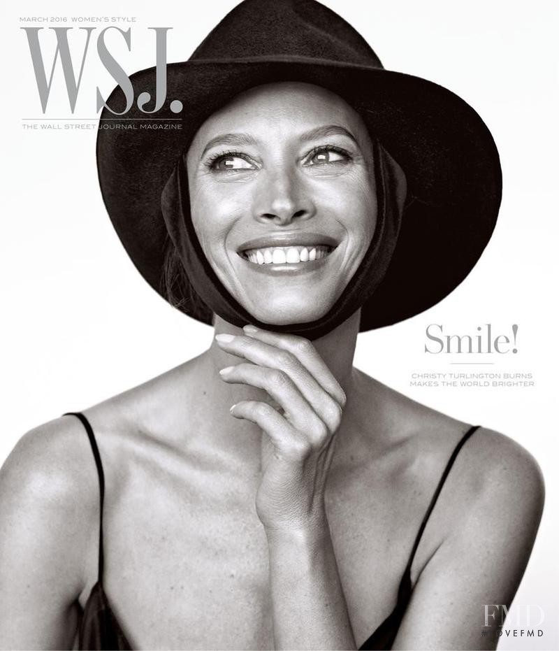 Christy Turlington featured on the WSJ cover from March 2016