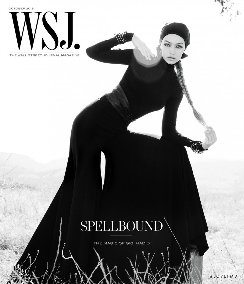 Gigi Hadid featured on the WSJ cover from October 2016