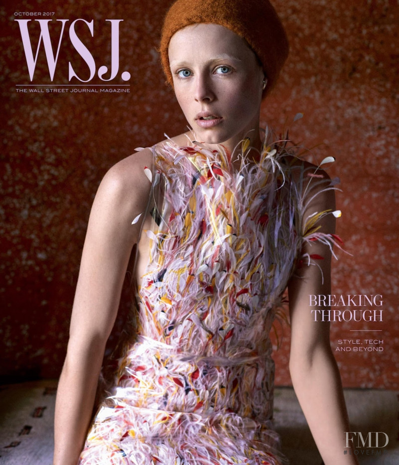 Edie Campbell featured on the WSJ cover from October 2017