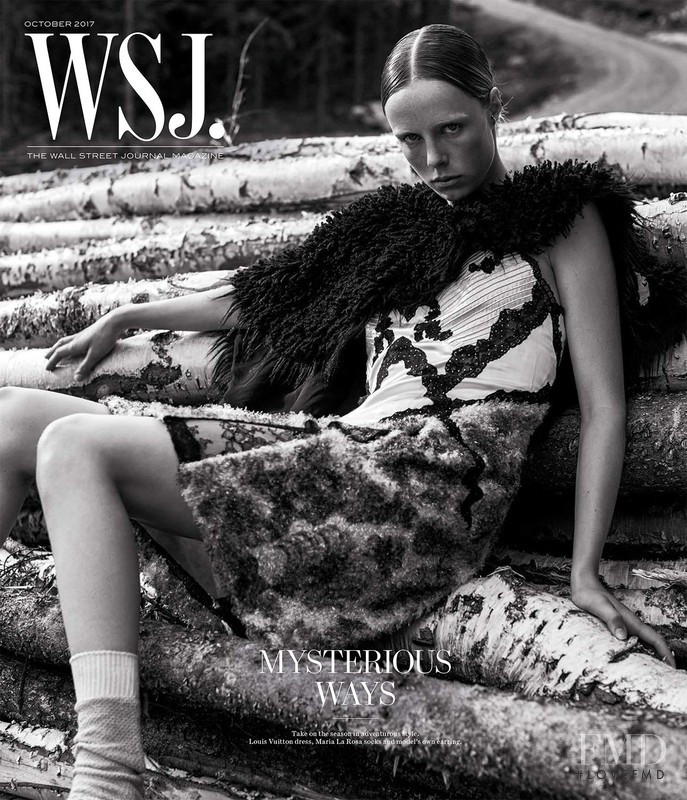 Edie Campbell featured on the WSJ cover from October 2017