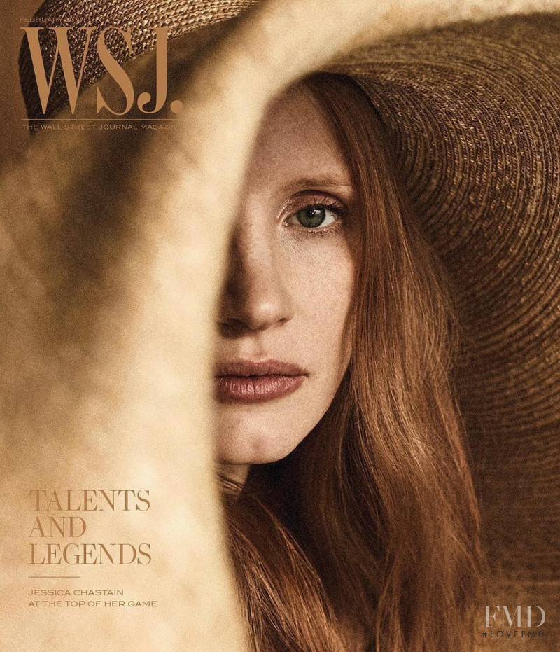 Jessica Chastain featured on the WSJ cover from February 2018