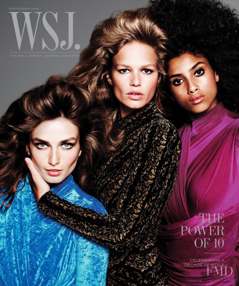 Andreea Diaconu, Anna Ewers, Imaan Hammam featured on the WSJ cover from September 2018