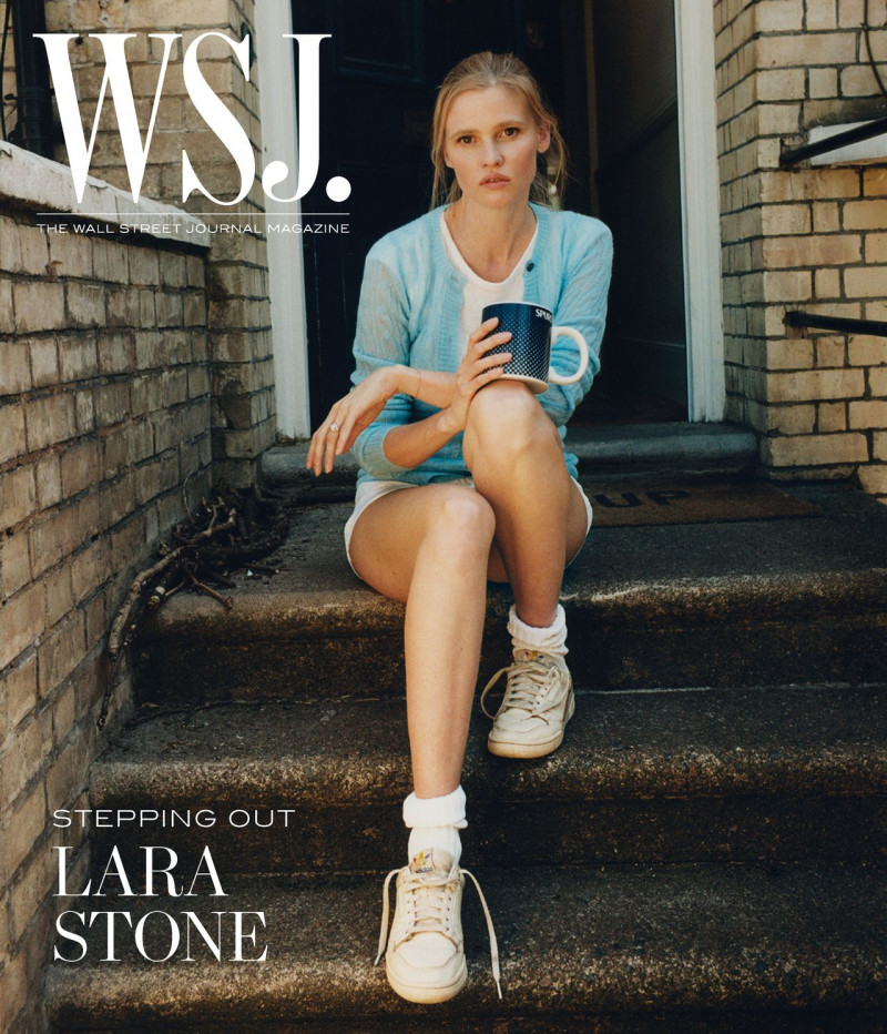 Lara Stone featured on the WSJ cover from July 2020