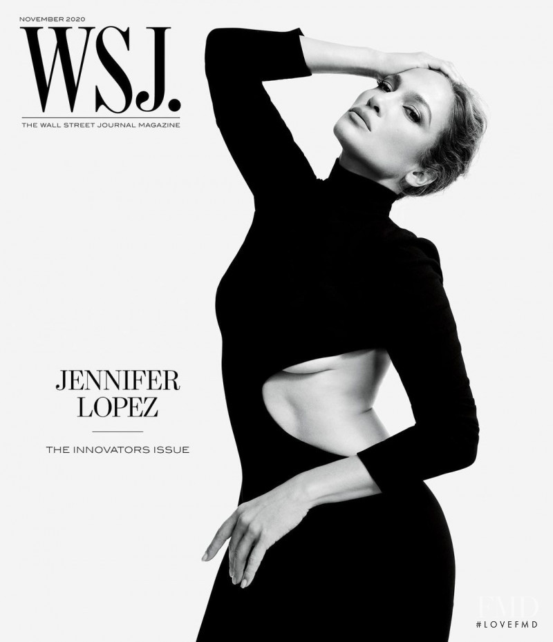 Jennifer Lopez featured on the WSJ cover from November 2020