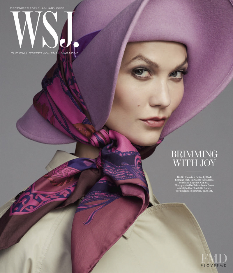 Karlie Kloss featured on the WSJ cover from December 2021