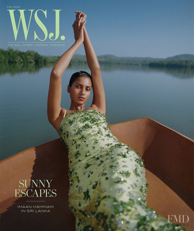Imaan Hammam featured on the WSJ cover from May 2022