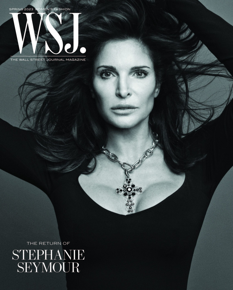 Stephanie Seymour featured on the WSJ cover from March 2023
