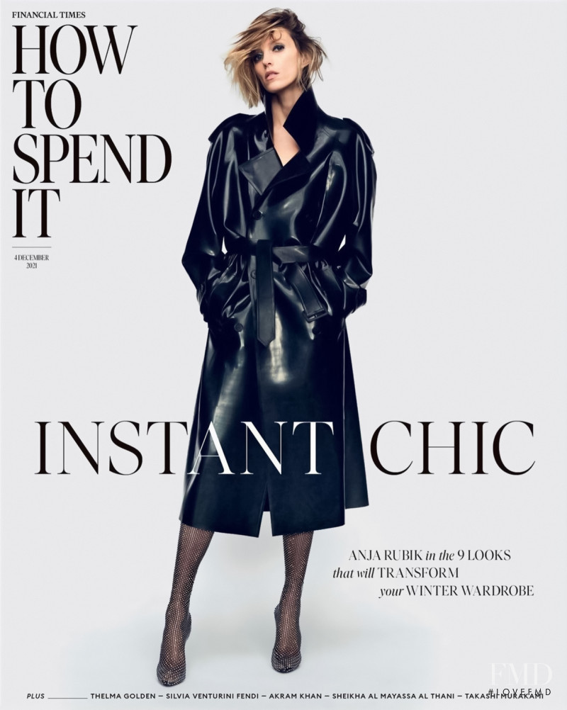 Anja Rubik featured on the How to Spend It - Financial Times cover from December 2021