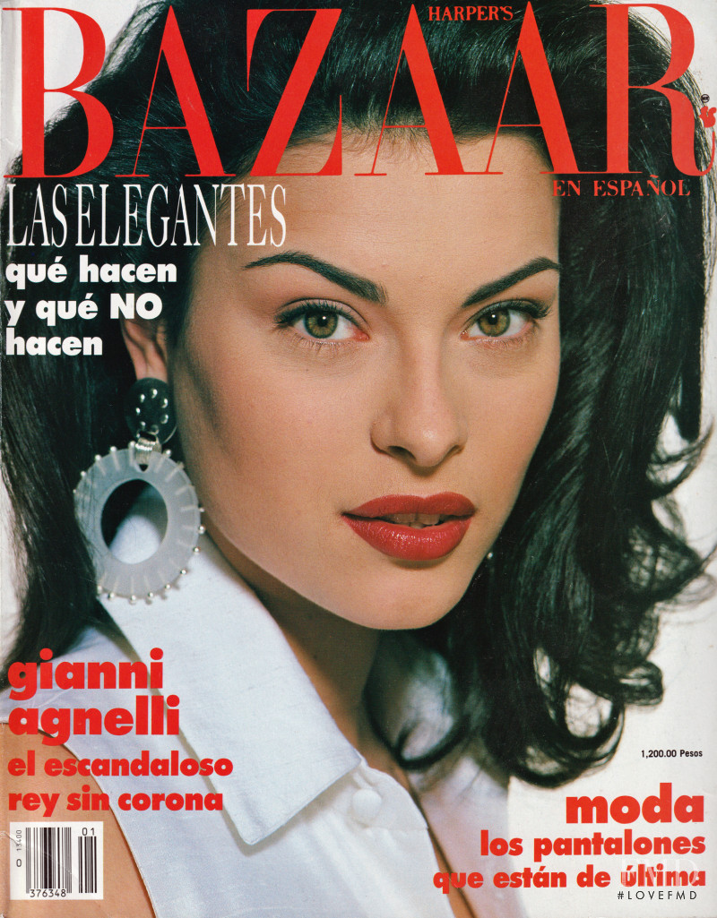 Magali Amadei featured on the Harper\'s Bazaar Spain cover from January 1993