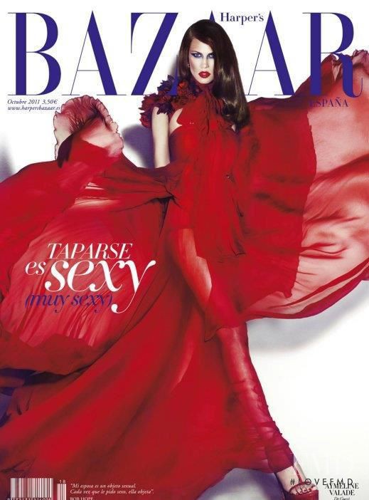 Aymeline Valade featured on the Harper\'s Bazaar Spain cover from October 2011
