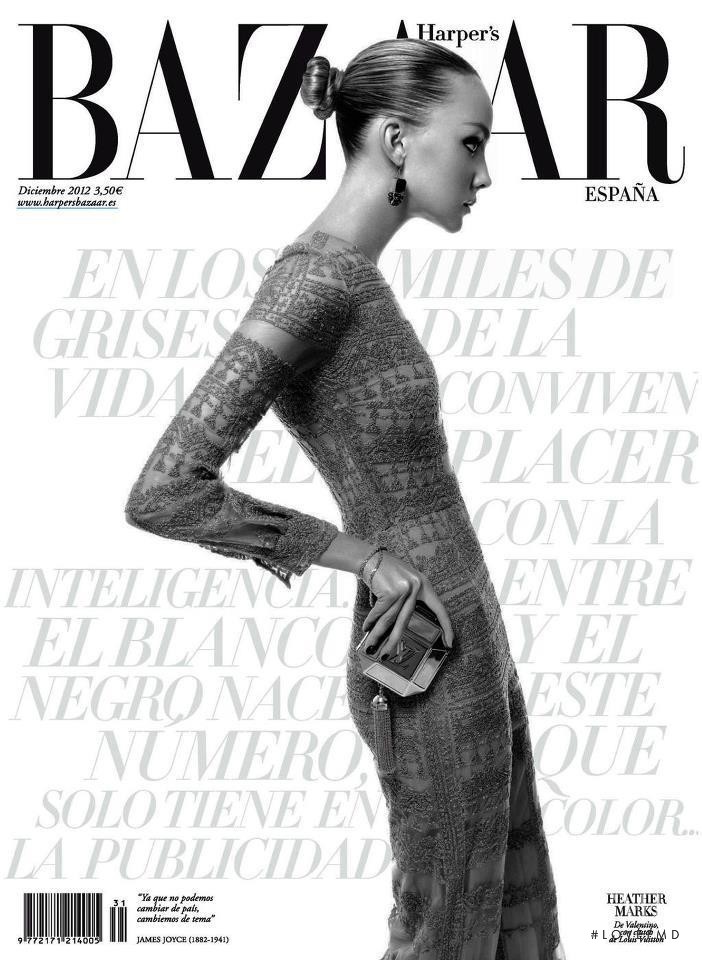 Heather Marks featured on the Harper\'s Bazaar Spain cover from December 2012