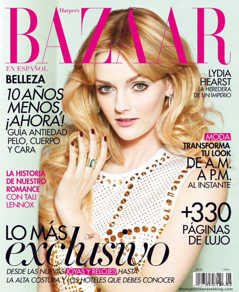 Lydia Hearst featured on the Harper\'s Bazaar Spain cover from May 2012